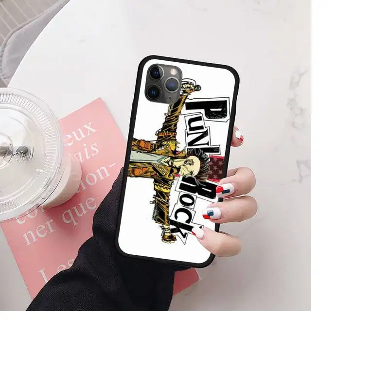 Luxury Punk Rock coque Phone Case for iPhone11 12 pro max X XR SE 2020 7 8 plus 
Luxury Punk Rock coque Phone Case for iPhone11 12 pro max X XR SE 2020 7 8 plus