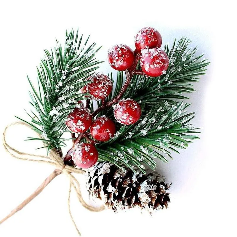1pc 13cm Christmas Artificial Pine Branch Berry Holly Flower Bouquet Festive Party Supplies For Xmas Gift Package Decor Ornament
1pc 13cm Christmas Artificial Pine Branch Berry Holly Flower Bouquet Festive Party Supplies For Xmas Gift Package Decor Ornament