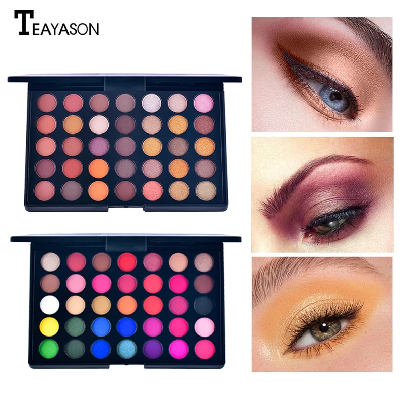 TEAYASON 35 Color matte eyeshadow pallete Glitter palette maquillage eye shadow waterproof Long lasting EYE makeup pallete
TEAYASON 35 Color matte eyeshadow pallete Glitter palette maquillage eye shadow waterproof Long lasting EYE makeup pallete