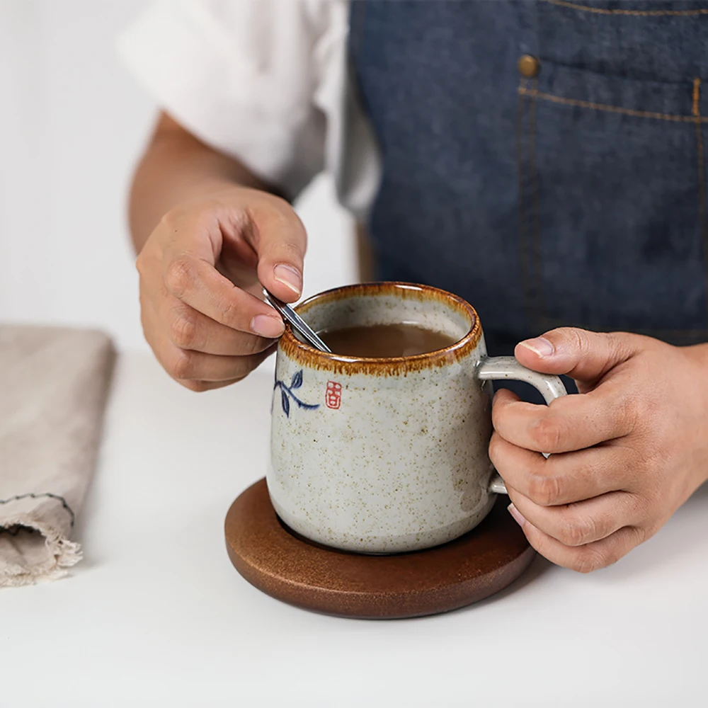 380ml Vintage Coffee Mug Unique Japanese Retro Style Ceramic Cups Kiln Change Clay Breakfast Cup Creative Gift Tea Cup Set
380ml Vintage Coffee Mug Unique Japanese Retro Style Ceramic Cups Kiln Change Clay Breakfast Cup Creative Gift Tea Cup Set
