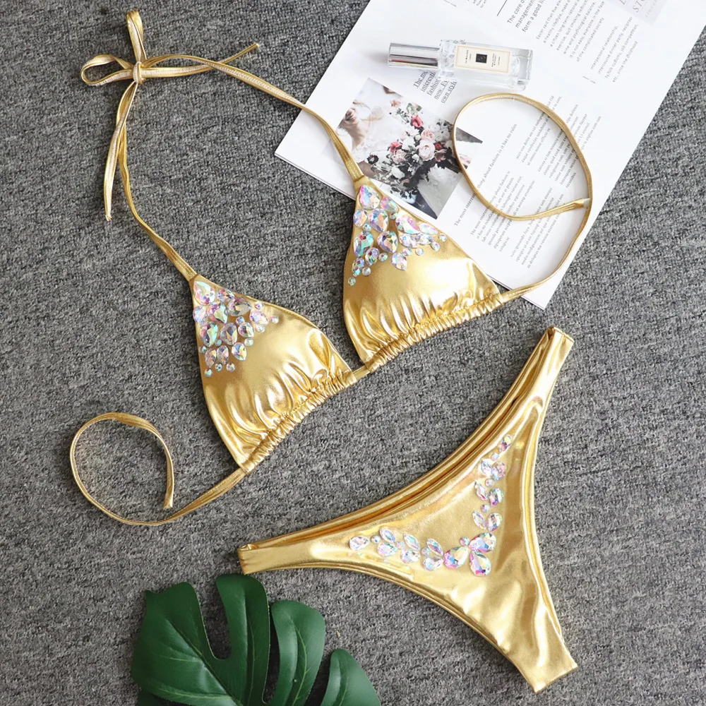 AIUJXK Fashion Rhinestone Biquini Women Halter String Bathing Suit Summer Lingerie Female 2 Piece Swimsuit Sexy Bra And Panty
AIUJXK Fashion Rhinestone Biquini Women Halter String Bathing Suit Summer Lingerie Female 2 Piece Swimsuit Sexy Bra And Panty