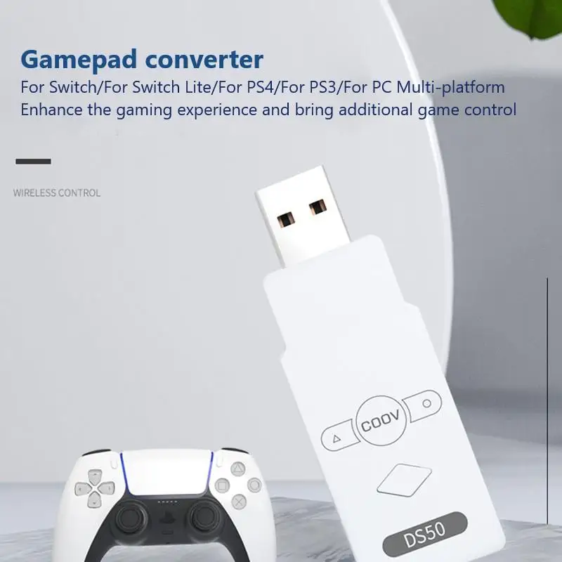 Wireless Joystick Gamepad Converter For PS5/Nintendo Switch/Switch Lite/PS4/PS3/PC Bluetooth-compatible Controller Receiver
Wireless Joystick Gamepad Converter For PS5/Nintendo Switch/Switch Lite/PS4/PS3/PC Bluetooth-compatible Controller Receiver