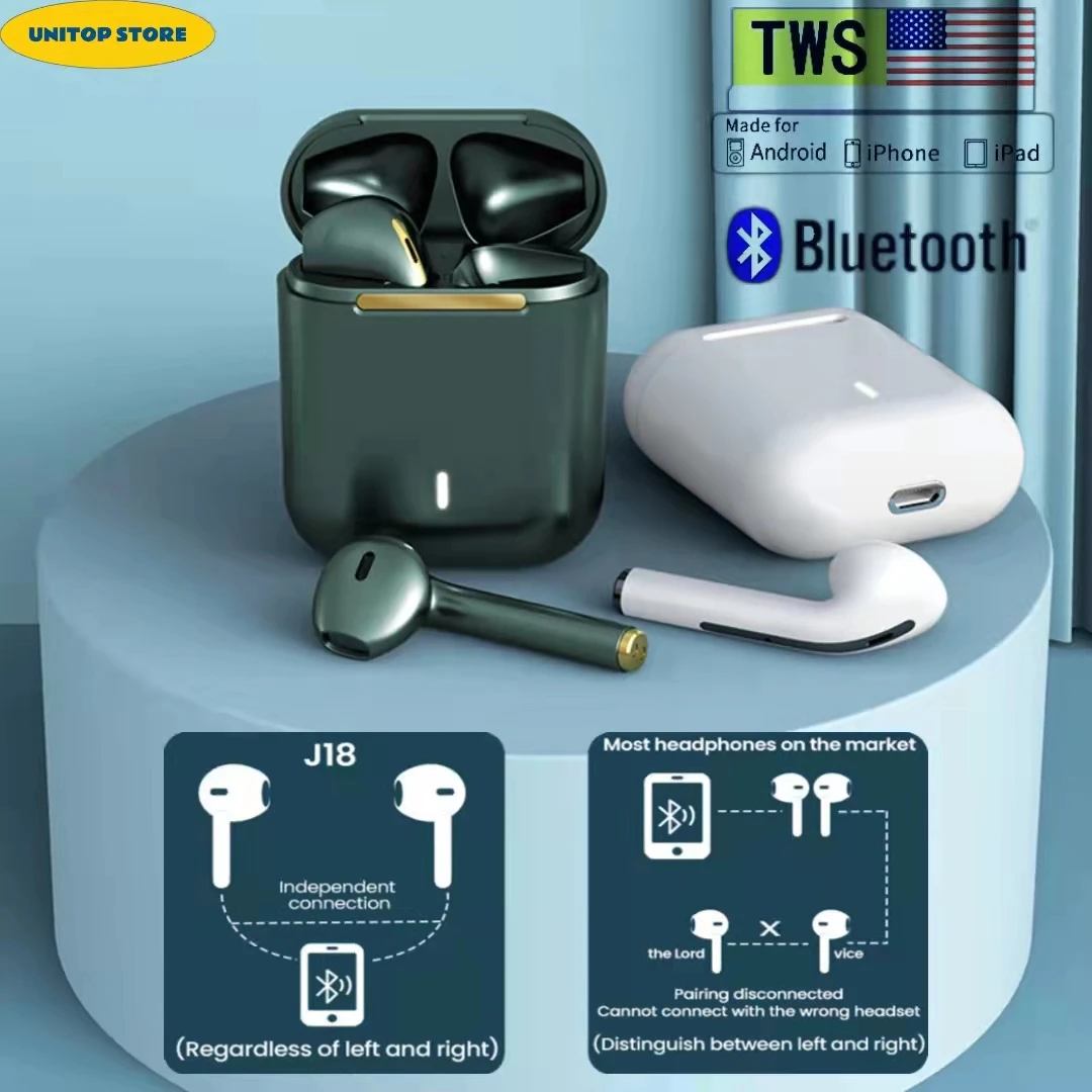 J18 Tws True Bluetooth Wireless Headphones With Low Delay Cordless Headset In-Ear Earbuds Stereo With Mic Earphones for iPhone
J18 Tws True Bluetooth Wireless Headphones With Low Delay Cordless Headset In-Ear Earbuds Stereo With Mic Earphones for iPhone