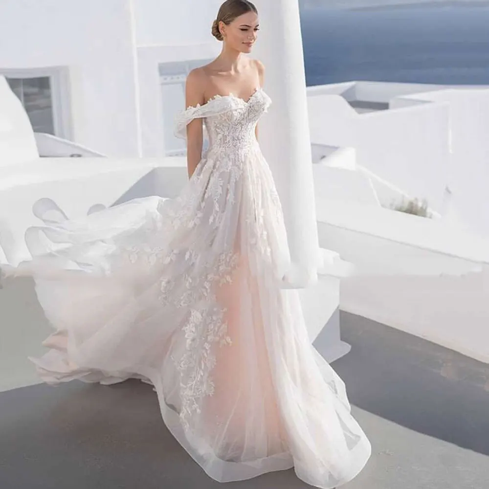 Gorgeous Wedding Dress Beach Lace Vintage Wedding Gowns off Shoulder A Line Sexy Open Back Wedding Gowns Arabic Robe De Mariee
Gorgeous Wedding Dress Beach Lace Vintage Wedding Gowns off Shoulder A Line Sexy Open Back Wedding Gowns Arabic Robe De Mariee