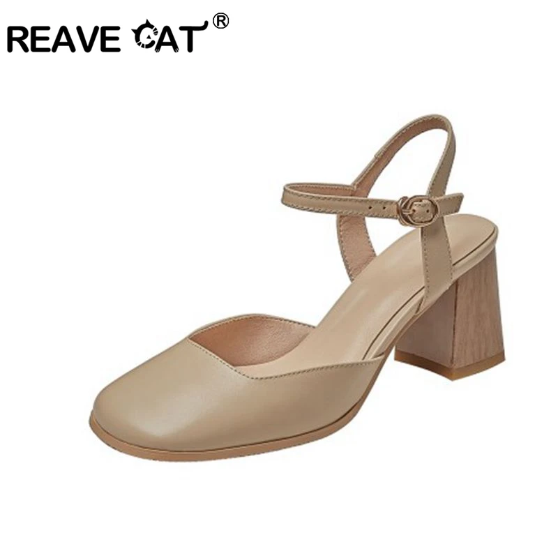 REAVE CAT Shoes Ankle Strap Newest Genuine Leather 6.5cm Thick high Heels Sandals 2021 Wedding Dress Large Size 34-43 US12 B2599
REAVE CAT Shoes Ankle Strap Newest Genuine Leather 6.5cm Thick high Heels Sandals 2021 Wedding Dress Large Size 34-43 US12 B2599