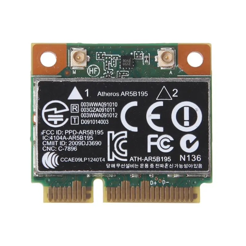 AR9285 AR5B195 150M+BT3.0 Half Mini PCI-E Wireless Card for HP430 431 435 436 7XED
AR9285 AR5B195 150M+BT3.0 Half Mini PCI-E Wireless Card for HP430 431 435 436 7XED