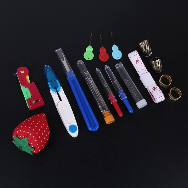 43pcs Sewing Tools Set Thimble Large-Eye Knitting Needles Seam Ripper Needle Threader Yarn Scissor Soft Tape Measure
43pcs Sewing Tools Set Thimble Large-Eye Knitting Needles Seam Ripper Needle Threader Yarn Scissor Soft Tape Measure