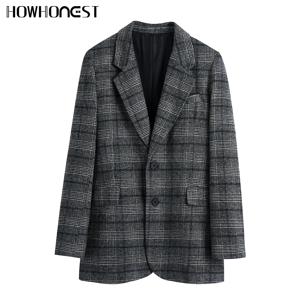 Women's Blazer Mujer Fashion Western Style Autumn New Plaid Straight Suit Jacket Elegant Tops Blouse Office Coat Outfit TRA
Women's Blazer Mujer Fashion Western Style Autumn New Plaid Straight Suit Jacket Elegant Tops Blouse Office Coat Outfit TRA