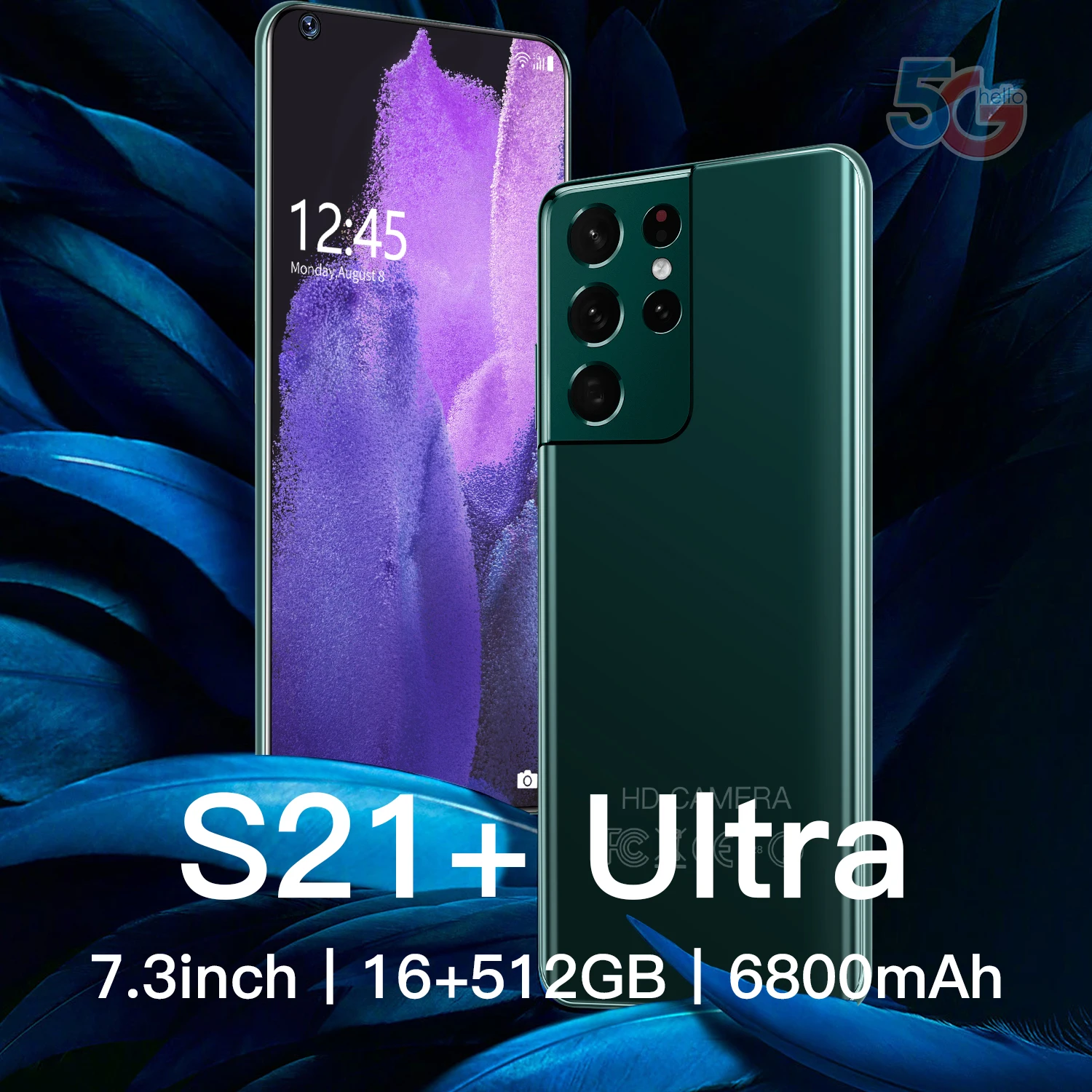 Samsun S21+ Ultra Smartphones 7.3inch Deca Core 48MP Global Version 6800Mah16G RAM 512G ROM Mobile Phone Undefined
Samsun S21+ Ultra Smartphones 7.3inch Deca Core 48MP Global Version 6800Mah16G RAM 512G ROM Mobile Phone Undefined