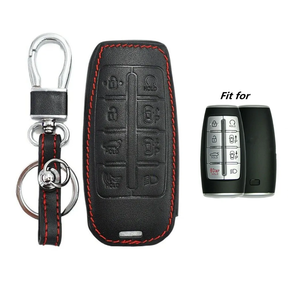 Car Auto Key Cover Leather Cover Black Leather 8 Buttons Key Chain Cover Case For 2020-2021 Hyundai Genesis G80
Car Auto Key Cover Leather Cover Black Leather 8 Buttons Key Chain Cover Case For 2020-2021 Hyundai Genesis G80