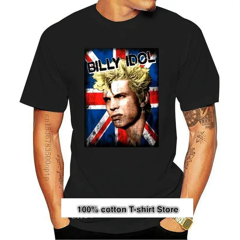 Camiseta a rayas para hombre, camisa de la Union de BILLY IDOL, color blanco y negro, nueva 
Camiseta a rayas para hombre, camisa de la Union de BILLY IDOL, color blanco y negro, nueva