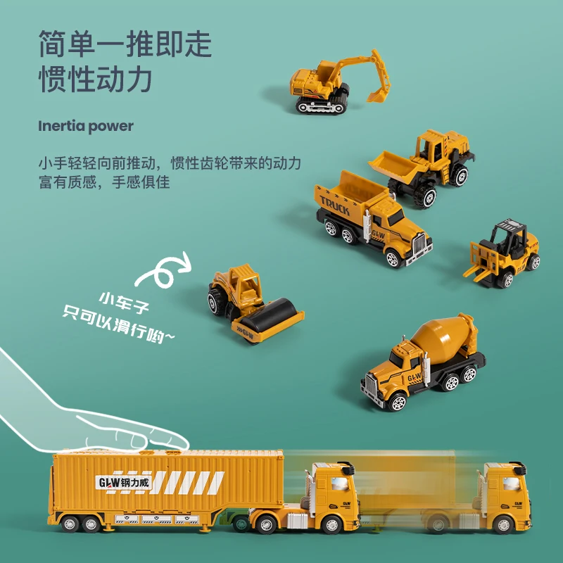 Quick delivery Tractor Alloy Engineering Lot Car Set Toys For Children Music And Light Toy Boy Construction Site Toy Excavator
Quick delivery Tractor Alloy Engineering Lot Car Set Toys For Children Music And Light Toy Boy Construction Site Toy Excavator
