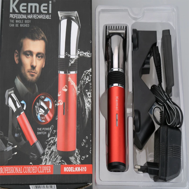 Kemei Electric Hair Clipper Hair Trimmer Washable Rechargeable Hair Cutter Beard Shaver Razor for Man Professsional barber tools
Kemei Electric Hair Clipper Hair Trimmer Washable Rechargeable Hair Cutter Beard Shaver Razor for Man Professsional barber tools