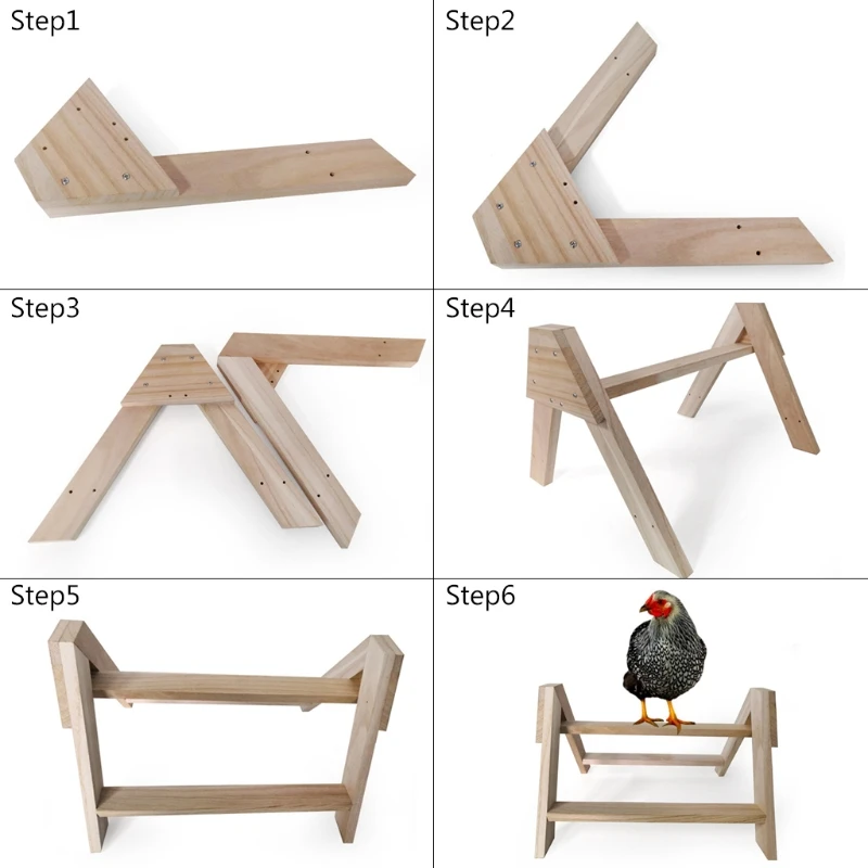 Chicken Perch Wood Stand for Pet Hens Large Bird Parrot Coop Roosting Handmade Wooden Tripod Stand
Chicken Perch Wood Stand for Pet Hens Large Bird Parrot Coop Roosting Handmade Wooden Tripod Stand