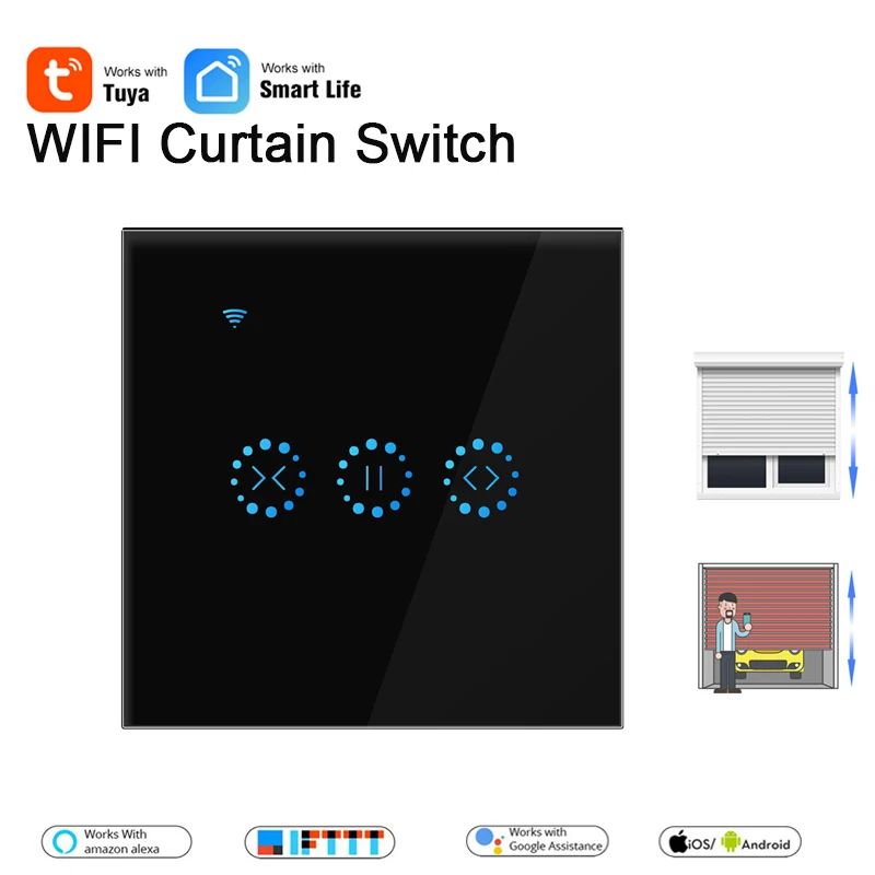 Переключатель для штор Tuya Smart Life ЕС США Wi Fi с голосовым управлением|Модули умного