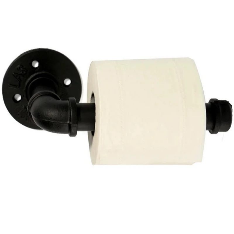 Black Vintage Style Toilet Paper Holder, Industrial Iron Pipe Roll Tissue Holder Towel Racks with Hardware for Bathroom Bedroom
Black Vintage Style Toilet Paper Holder, Industrial Iron Pipe Roll Tissue Holder Towel Racks with Hardware for Bathroom Bedroom