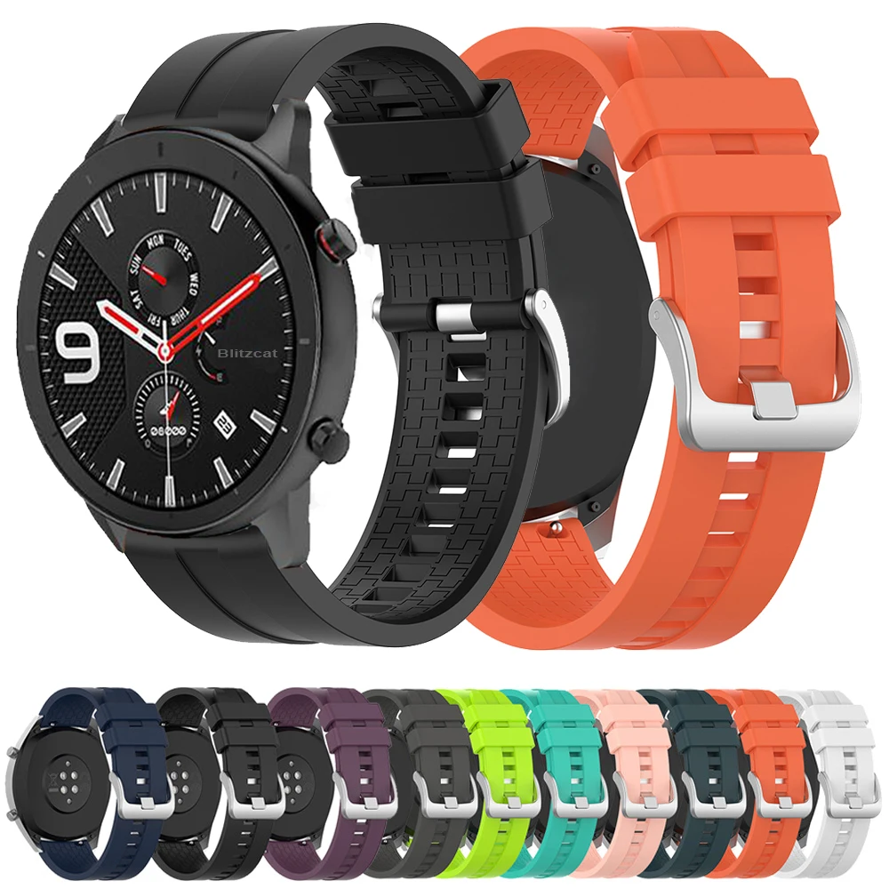 Ремешок силиконовый для Huami Amazfit GTR спортивный резиновый браслет часов Xiaomi 2 2S 47 мм