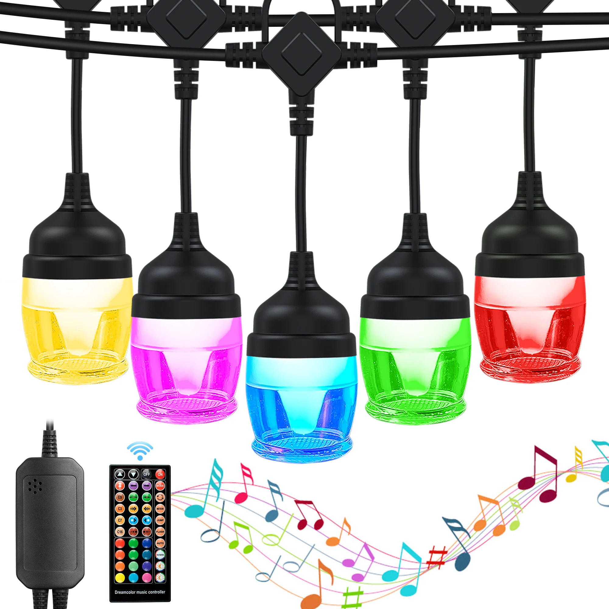 NICLUM Colorful Bulb Led String Lights Fairy Christmas Outdoor Waterproof Wedding Decor With Remote Control For Backyard Patio
NICLUM Colorful Bulb Led String Lights Fairy Christmas Outdoor Waterproof Wedding Decor With Remote Control For Backyard Patio