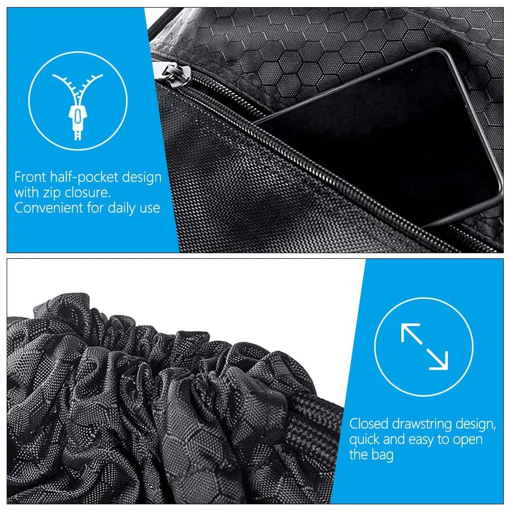 Drawstring Bag Gym Sack Bag String Swim Waterproof Backpack With Outside Zipper Pocket For Travel Beach School For Basketball
Drawstring Bag Gym Sack Bag String Swim Waterproof Backpack With Outside Zipper Pocket For Travel Beach School For Basketball