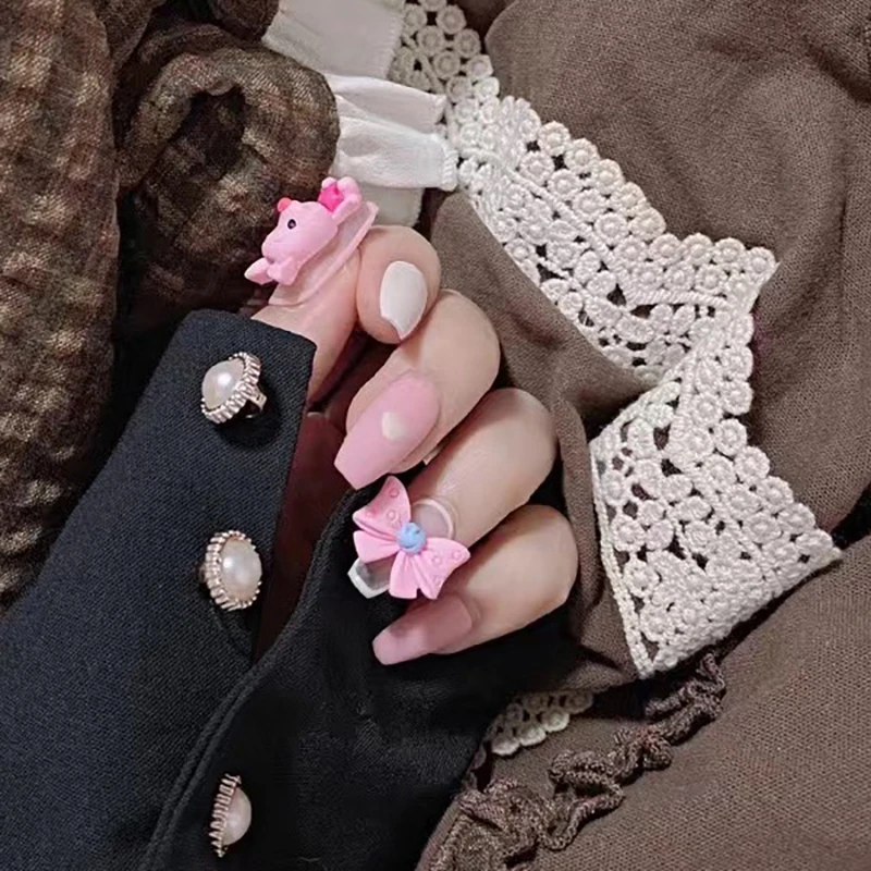24Pcs/Set Cute Pig Butterfly Cartoon Design False Nail French Full Cover Fake Nails Glue DIY Manicure Nail Art Tools
24Pcs/Set Cute Pig Butterfly Cartoon Design False Nail French Full Cover Fake Nails Glue DIY Manicure Nail Art Tools
