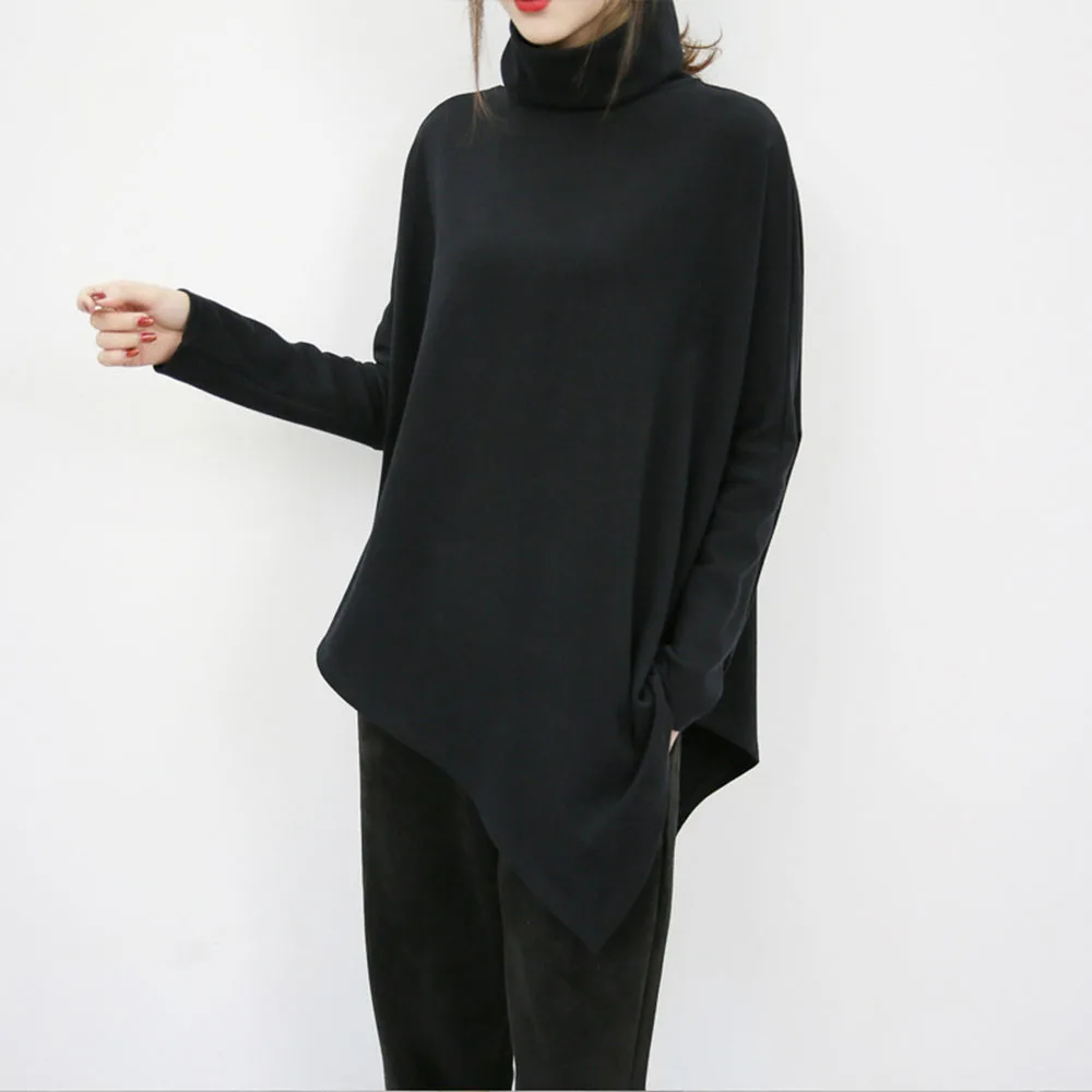 Women's New Autumn T-shirt Simple Fashion Trend Commuter Style Long-sleeved High-neck Solid Color Irregular Hem Design Top
Women's New Autumn T-shirt Simple Fashion Trend Commuter Style Long-sleeved High-neck Solid Color Irregular Hem Design Top