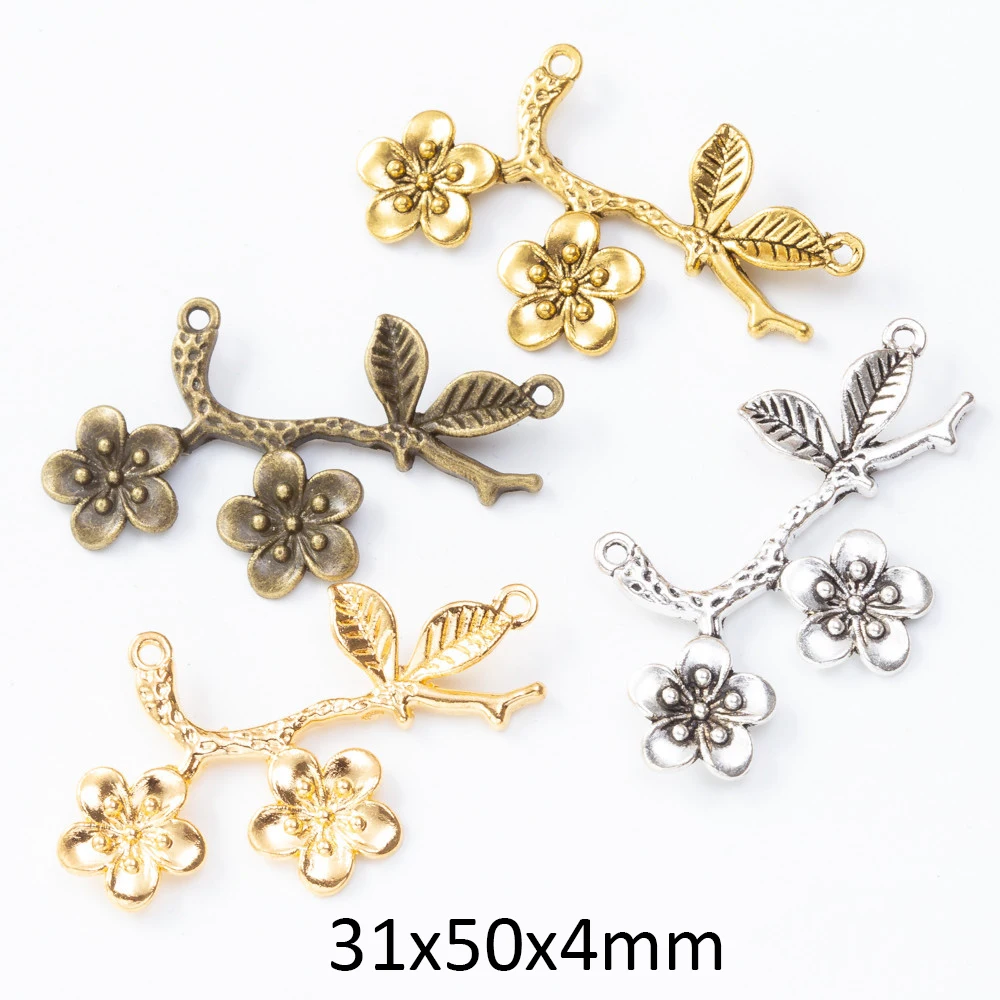 10pcs Branch Flower Leaf Charms for Jewelry Making DIY Connectors Necklace Pendants Bracelet Headwear Hair Accessories Pendants
10pcs Branch Flower Leaf Charms for Jewelry Making DIY Connectors Necklace Pendants Bracelet Headwear Hair Accessories Pendants