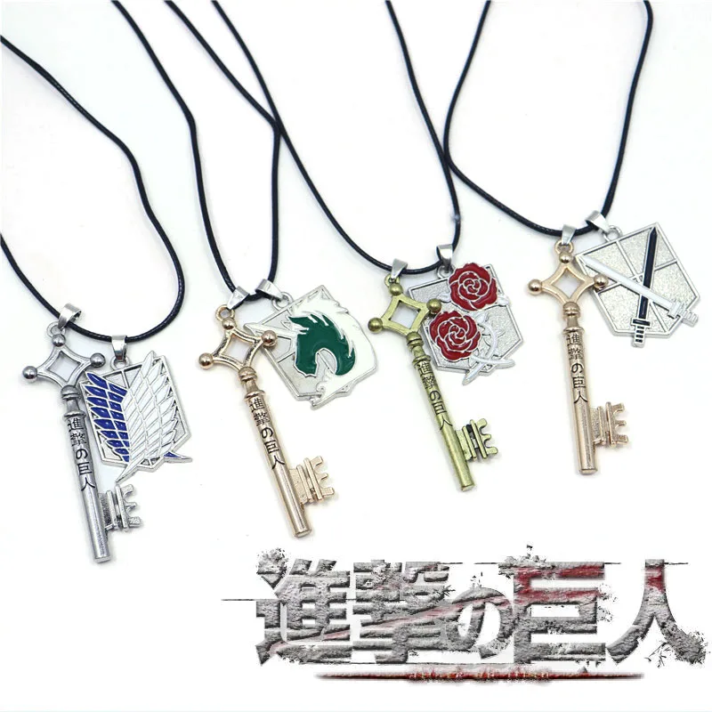 Attack On Titan Necklace Eren Key Shingeki No Kyojin Wings of Liberty Pendants Necklaces for Women Men Trinket Jewelry Collares
Attack On Titan Necklace Eren Key Shingeki No Kyojin Wings of Liberty Pendants Necklaces for Women Men Trinket Jewelry Collares