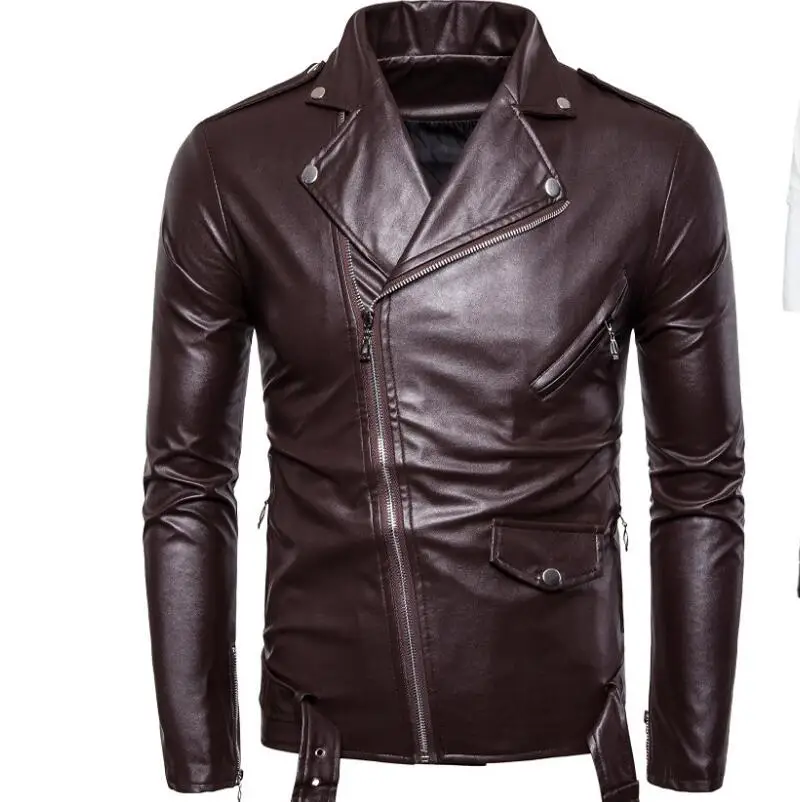 HOT/ Autumn Men's Fashion personality Large size Oblique zipper lapel motorcycle casual PU jacket / M-5XL
HOT/ Autumn Men's Fashion personality Large size Oblique zipper lapel motorcycle casual PU jacket / M-5XL