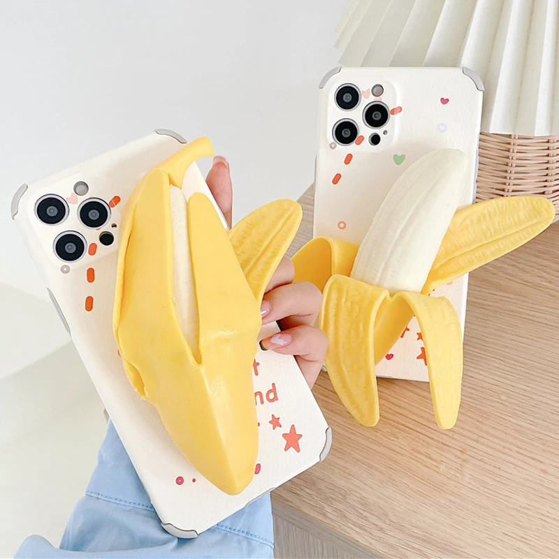 3D Stress Reliever Funny Peeled Banana Phone Case For iPhone 12 11 Pro X XS Max XR 7 8 Plus SE2020 Antistress Soft Silicon Cover
3D Stress Reliever Funny Peeled Banana Phone Case For iPhone 12 11 Pro X XS Max XR 7 8 Plus SE2020 Antistress Soft Silicon Cover