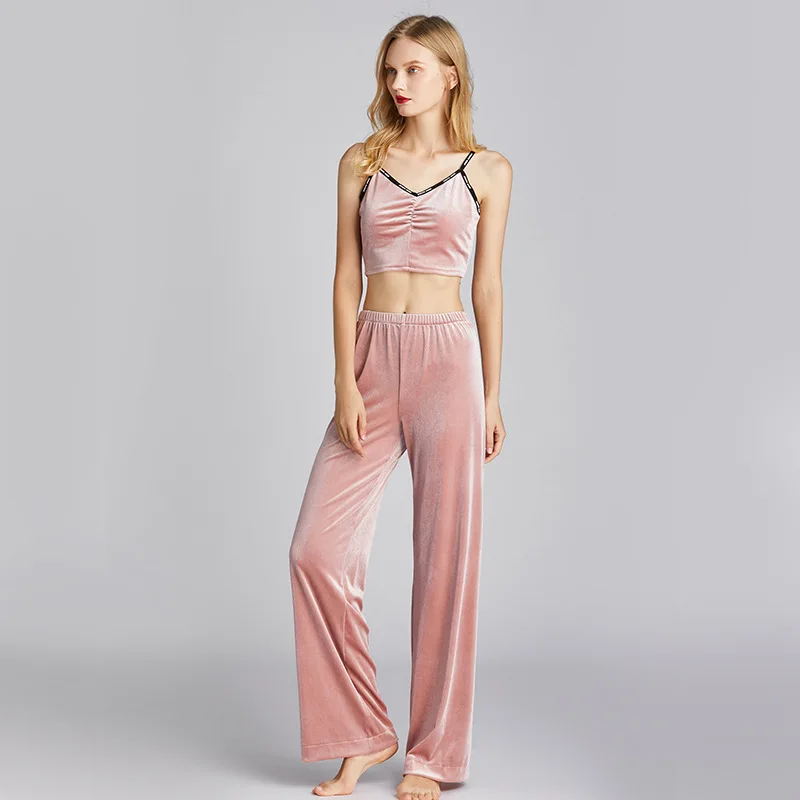 Suspender Waistcoat Velour Wide Leg Pants Women's Spring High Waist Loose Straight Tube Slim Trousers Sports Fitness Pajamas
Suspender Waistcoat Velour Wide Leg Pants Women's Spring High Waist Loose Straight Tube Slim Trousers Sports Fitness Pajamas