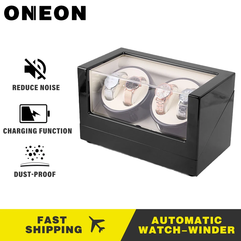ONEON New Watch Winder для автоматических часов питание от японского двигателя очень тихий с 4 мягкими и гибкими