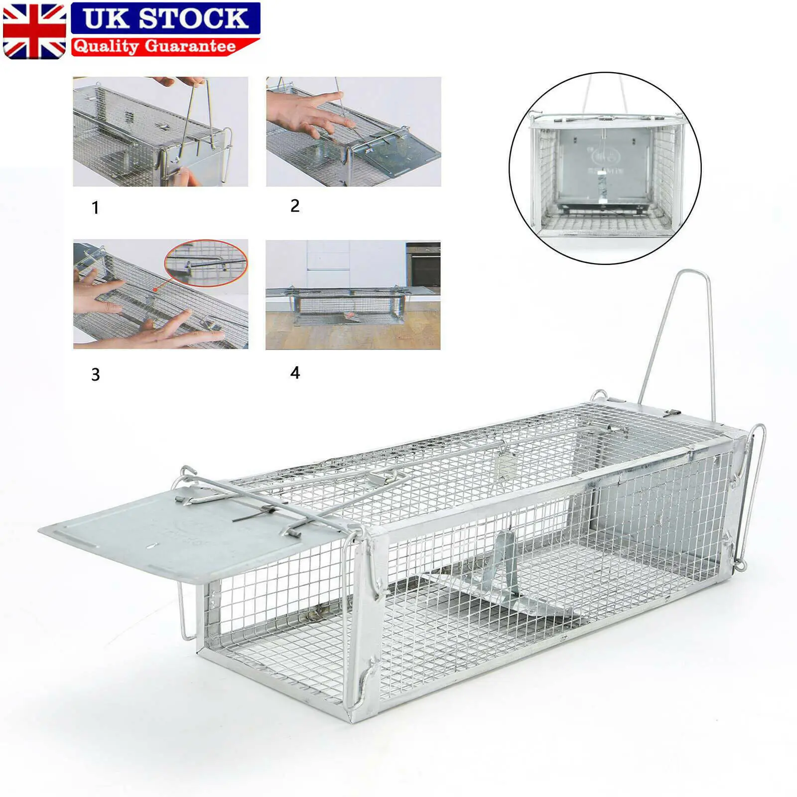 WHDZ Rat Trap Squirrel Heavy Duty Metal Humane Live Bait Vermin Rodent Cage Catcher
WHDZ Rat Trap Squirrel Heavy Duty Metal Humane Live Bait Vermin Rodent Cage Catcher