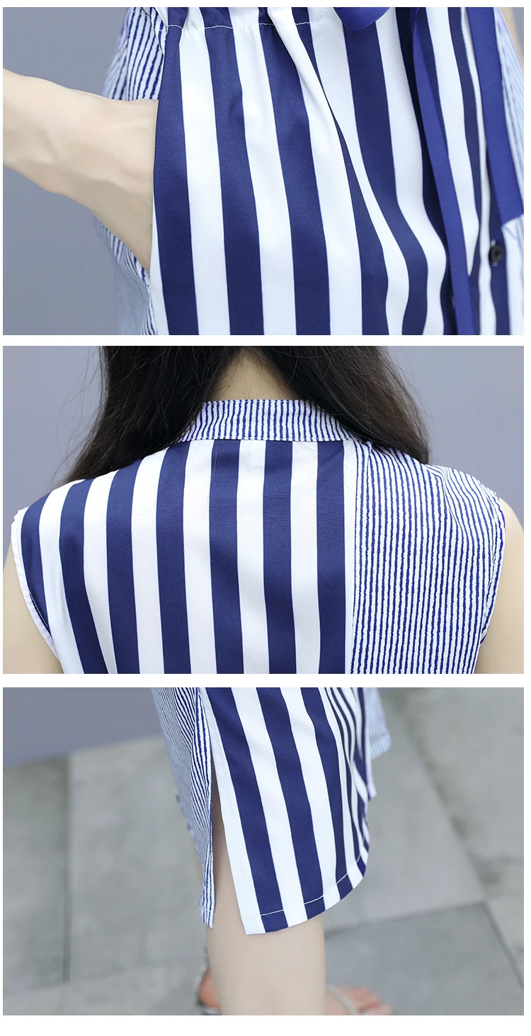 2020 Summer New DressesWomen's Temperament Waist High-end Fashion Sleeveless Dress Female Striped Casual Vestidos L555
2020 Summer New DressesWomen's Temperament Waist High-end Fashion Sleeveless Dress Female Striped Casual Vestidos L555
