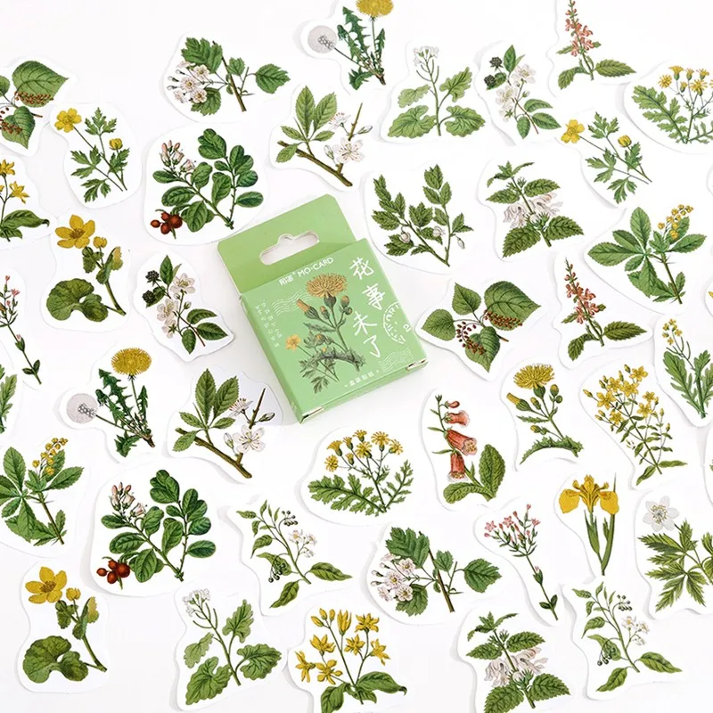 46Pcs 4CM Flowers Green Plants DIY Stickers Gift Mini Box Packaging Label Diary Journal Scrapbooking Decorative Sticker
46Pcs 4CM Flowers Green Plants DIY Stickers Gift Mini Box Packaging Label Diary Journal Scrapbooking Decorative Sticker