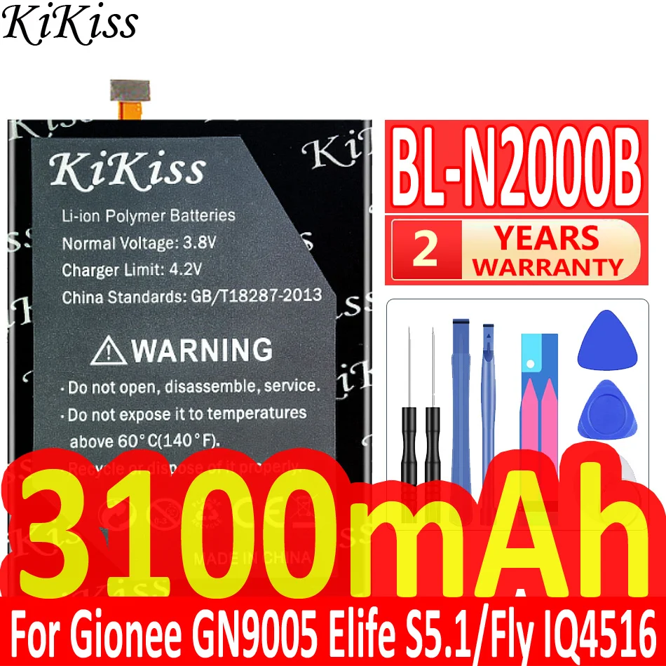 

3100mAh Mobile Phone Replacement Battery BL-N2000B For Gionee GN9005 Elife S5.1 /For Fly IQ4516
