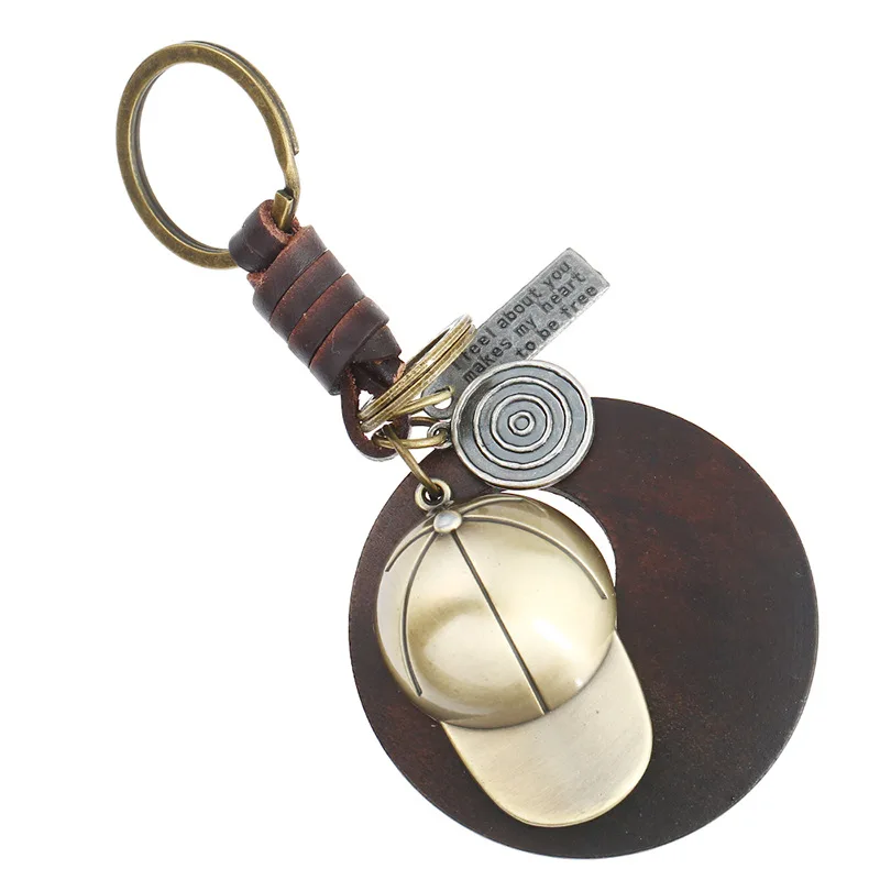 Vintage Lettering Metal Car Keychains Trendy Punk Style Wood Annulus Bronze Sports Hat Charm Keyrings Key Chain Pendant Jewelry
Vintage Lettering Metal Car Keychains Trendy Punk Style Wood Annulus Bronze Sports Hat Charm Keyrings Key Chain Pendant Jewelry