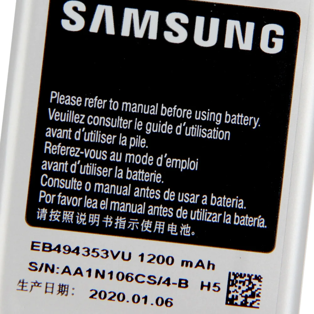 Оригинальный аккумулятор Samsung EB494353VU EB494353VA S5330 S5232 C6712 S5750 GT S5570 i559 сменные батареи