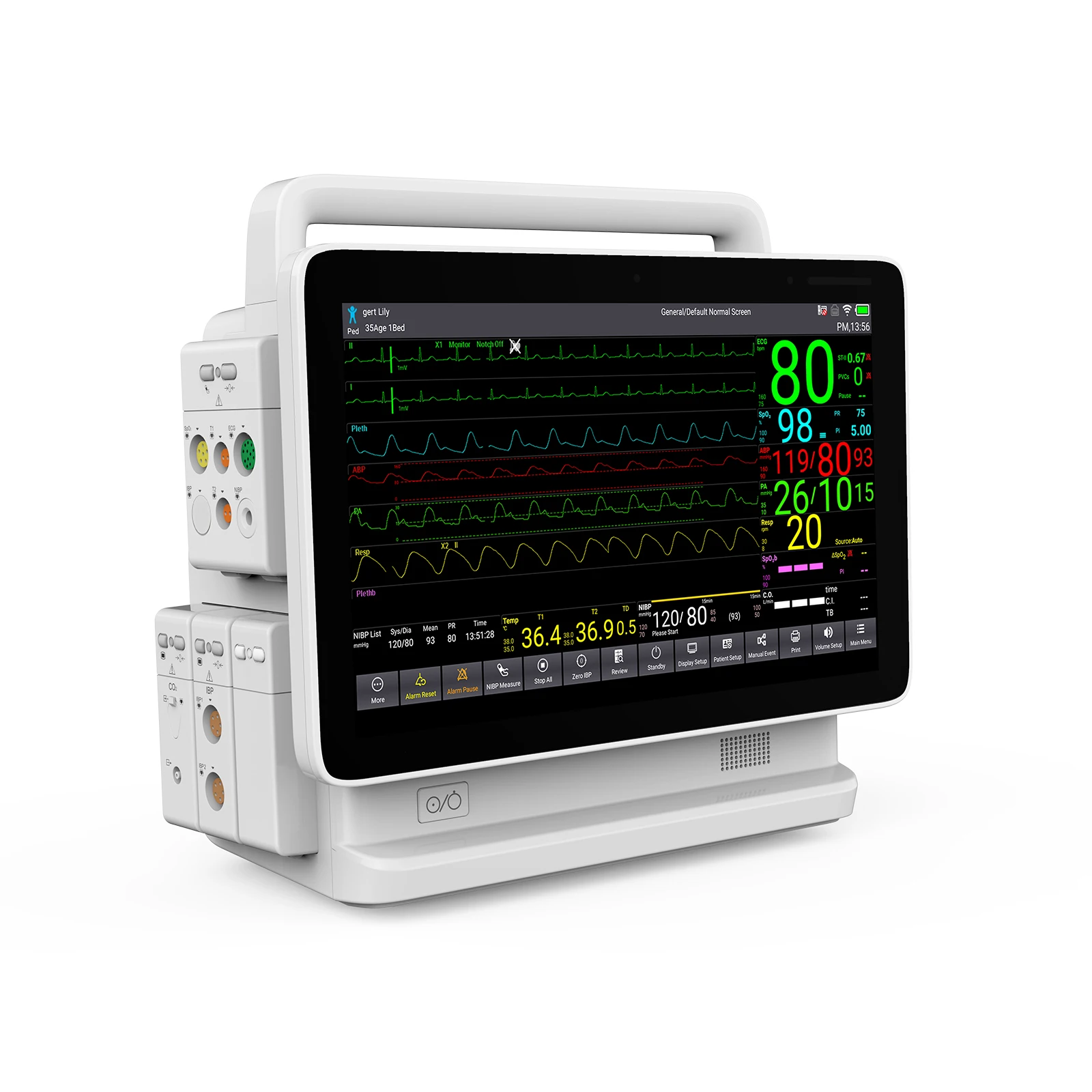 CONTEC TS13 Plug-in patient monitor ICU Vital Signs monitor capnograph IBP monitor de paciente hot
CONTEC TS13 Plug-in patient monitor ICU Vital Signs monitor capnograph IBP monitor de paciente hot