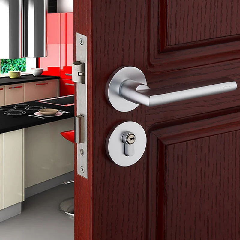 European Aluminum Silver Mute Mechanical Split Room Wooden Door Handle Lock Cylinder Security Locks With Keys Accessories
European Aluminum Silver Mute Mechanical Split Room Wooden Door Handle Lock Cylinder Security Locks With Keys Accessories