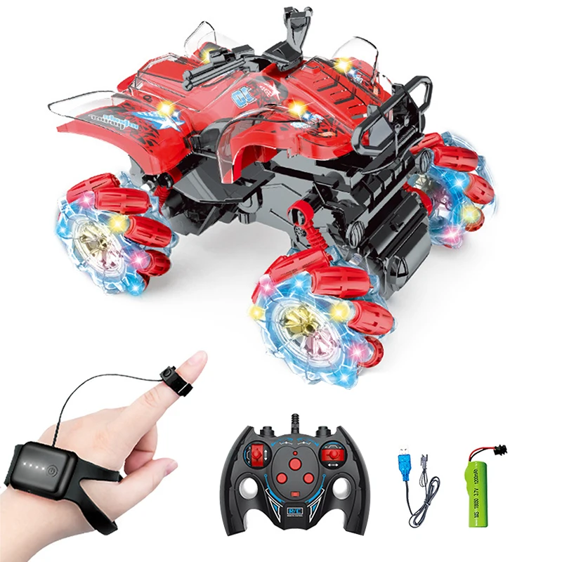 City 4WD Gesture Induction RC Racing Off-Road Car 2.4G Stunt Light Climbing High-Tech Motorcycle Electric Buggy Toy For Children
City 4WD Gesture Induction RC Racing Off-Road Car 2.4G Stunt Light Climbing High-Tech Motorcycle Electric Buggy Toy For Children
