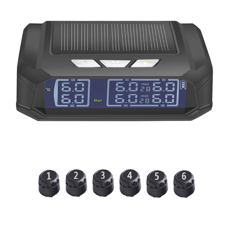 Full-time monitoring of tire pressure stability value All-weather full-view LCD screen car tire monitor
Full-time monitoring of tire pressure stability value All-weather full-view LCD screen car tire monitor
