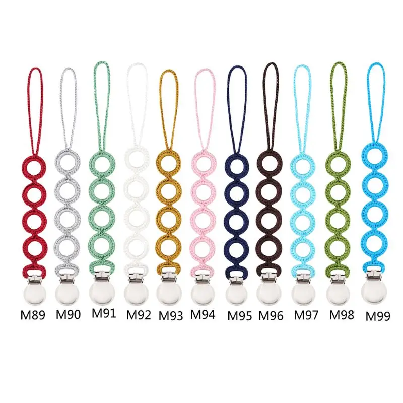 Baby Soother Nipple Pacifier Clip Dummy Holder Crochet Pacifier Chain Hand-woven 
Baby Soother Nipple Pacifier Clip Dummy Holder Crochet Pacifier Chain Hand-woven