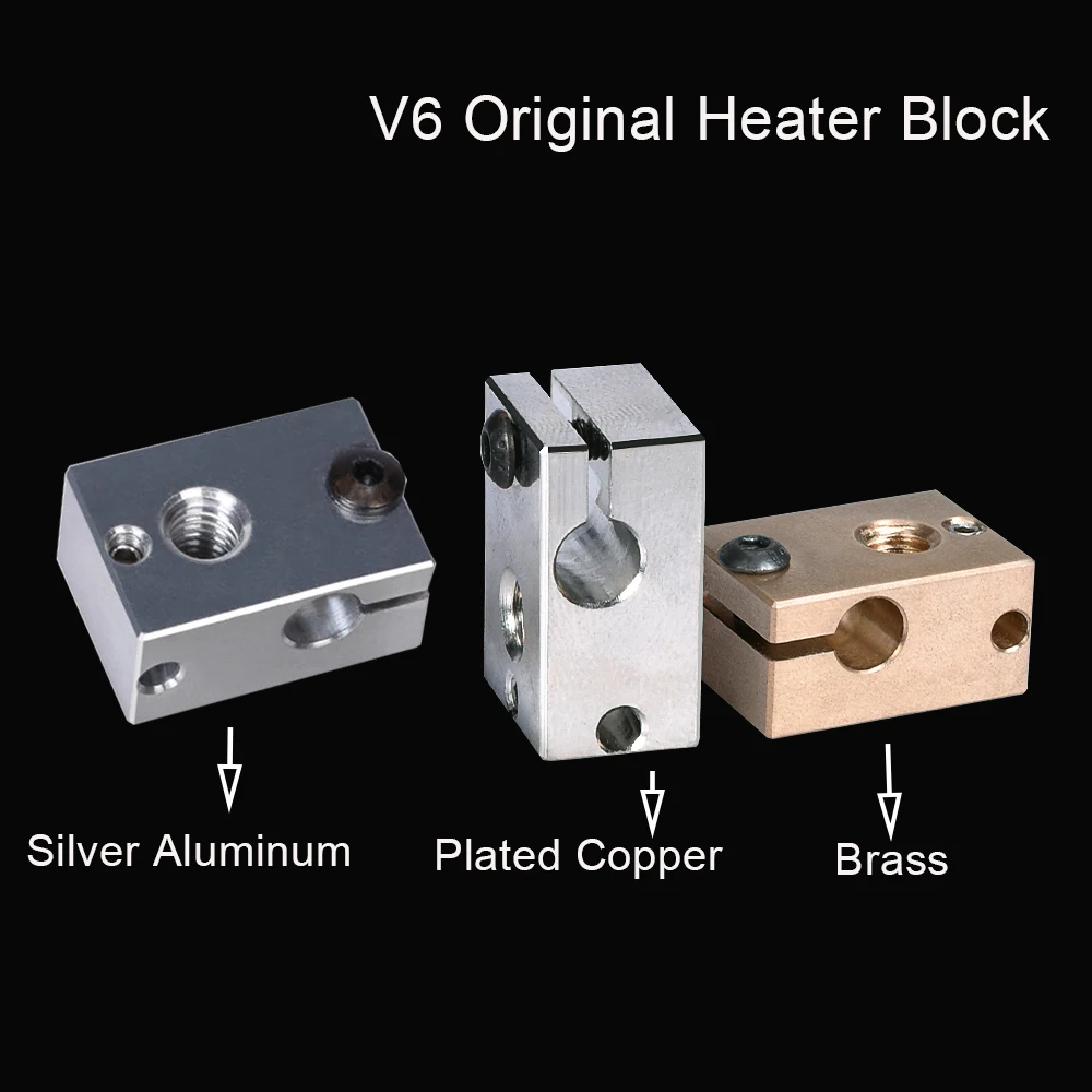 Нагревательный блок V6 латунный нагревательный PT100 для 3D-принтера E3D Hotend J-head BMG
