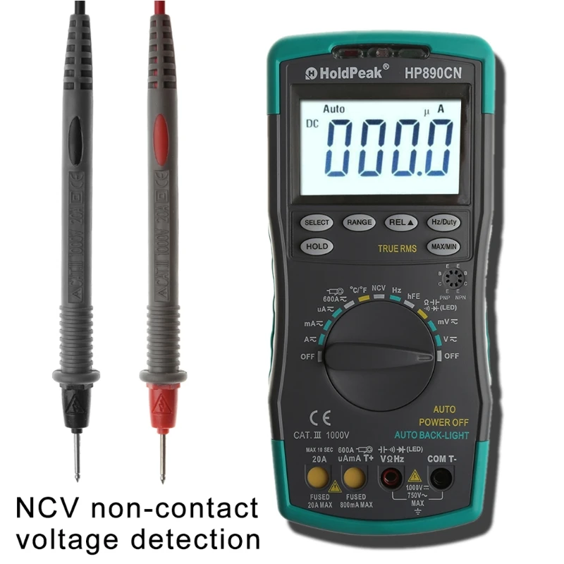 HP-890CN Digital Multimeter 6000 Count Auto-Ranging Smart Voltage Current Tester 
HP-890CN Digital Multimeter 6000 Count Auto-Ranging Smart Voltage Current Tester