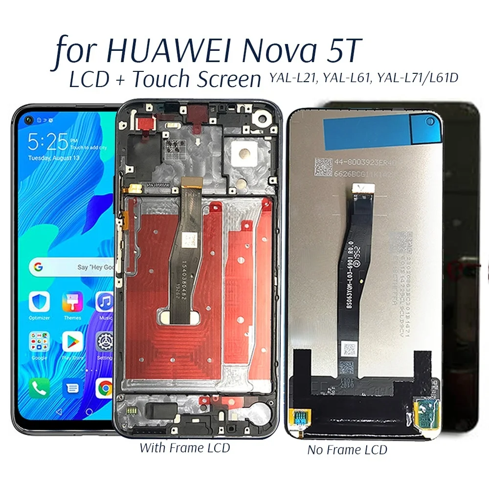 Display For Huawei Nova 5T YAL-L21 L71 L61 Lcd Display Touch Screen Replacement For Nova 5 T Lcd Screen Smart Phone Display
Display For Huawei Nova 5T YAL-L21 L71 L61 Lcd Display Touch Screen Replacement For Nova 5 T Lcd Screen Smart Phone Display