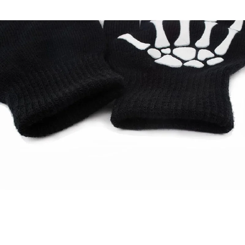 Unisex Cool Fluorescent Skeleton Gloves Knitted Half Finger Gloves Black Mittens Skull Gloves Ridding Knitting Luminous Gloves
Unisex Cool Fluorescent Skeleton Gloves Knitted Half Finger Gloves Black Mittens Skull Gloves Ridding Knitting Luminous Gloves
