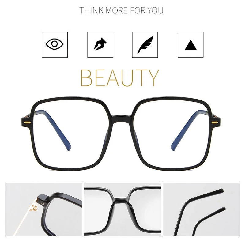 seemfly Large Frame Square Glasses Fashionable Anti Blue Light Eyeglasses TR90 Flat Lens Can Be Used For Myopia Eye Protection
seemfly Large Frame Square Glasses Fashionable Anti Blue Light Eyeglasses TR90 Flat Lens Can Be Used For Myopia Eye Protection