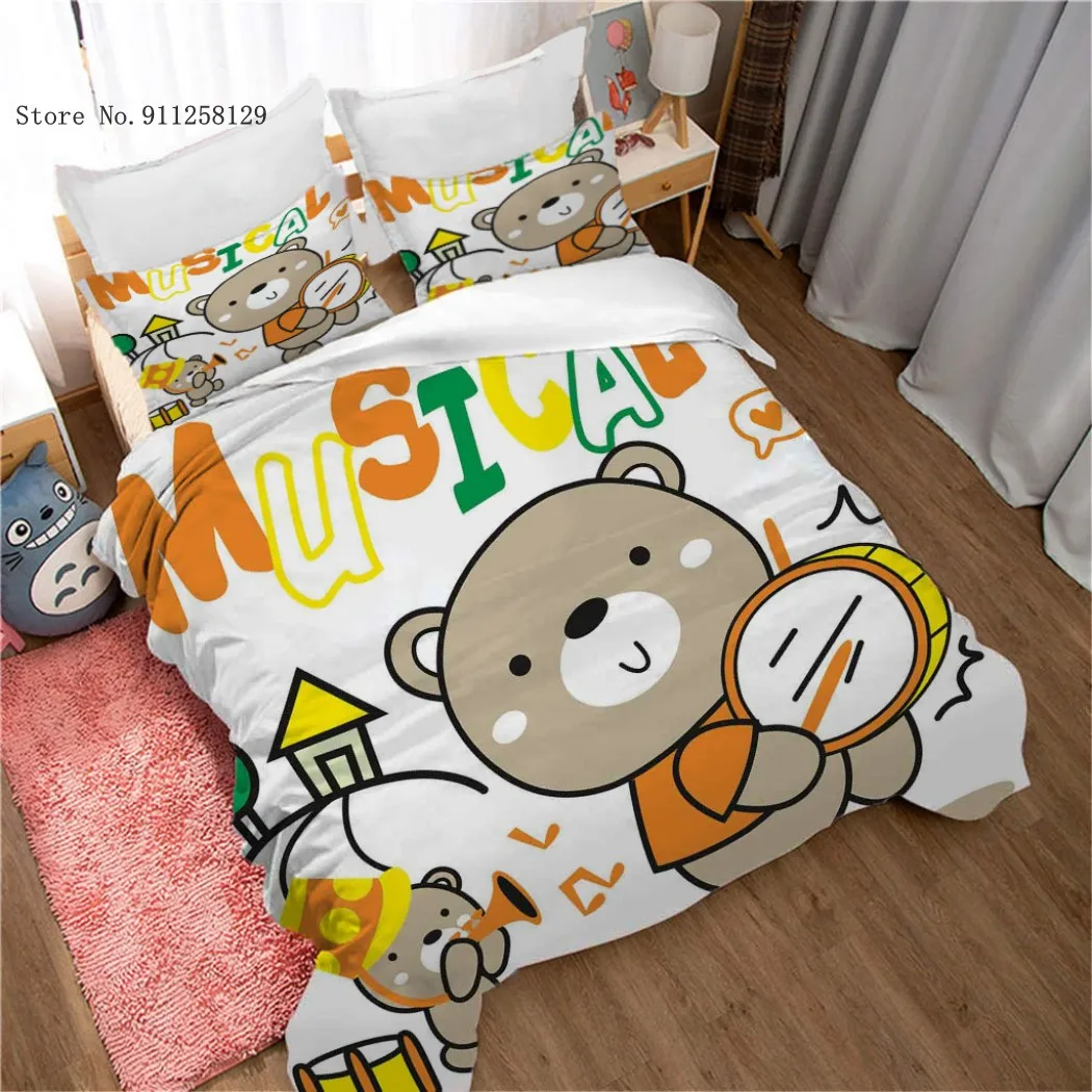 2/3 Pieces Cartoon Bear Bedding Sets Lovely Kawaii Animals Duvet Cover Set Comfortable Soft Bed Cover Set Quality Bedspread
2/3 Pieces Cartoon Bear Bedding Sets Lovely Kawaii Animals Duvet Cover Set Comfortable Soft Bed Cover Set Quality Bedspread