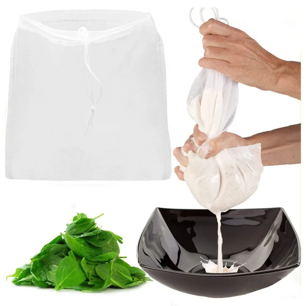 3PCS Nut Milk Bag Commercial Grade Reusable Almond Milk Bag Strainer Fine Mesh Nylon Cheesecloth Cold Brew Coffee Filter
3PCS Nut Milk Bag Commercial Grade Reusable Almond Milk Bag Strainer Fine Mesh Nylon Cheesecloth Cold Brew Coffee Filter