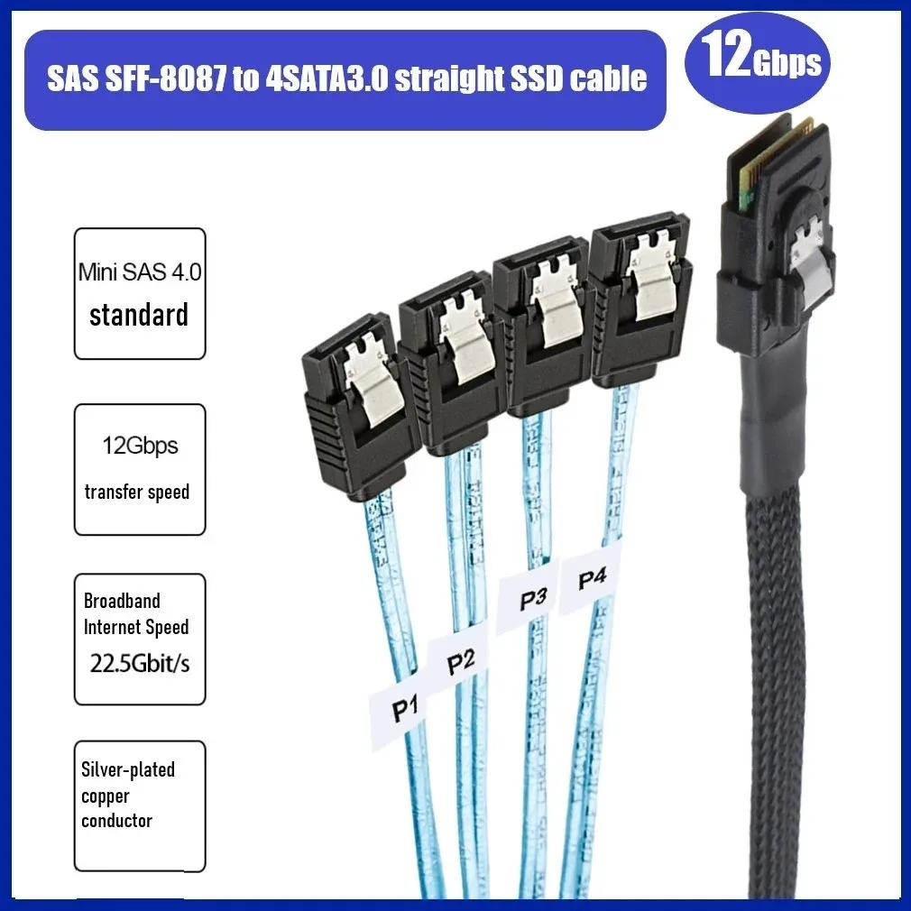 Переходник для Mini SAS/SATA на 4SATA SAS 36P на 4SATA 3.0 SAS/SATA кабель Sata 1 м
Переходник для Mini SAS/SATA на 4SATA SAS 36P на 4SATA 3.0 SAS/SATA кабель Sata 1 м